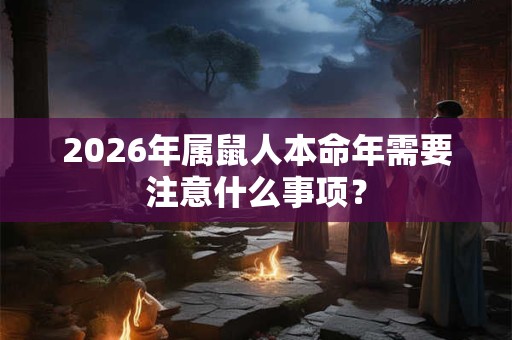 2026年属鼠人本命年需要注意什么事项？