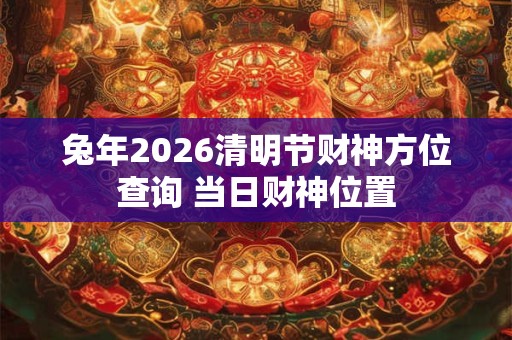 兔年2026清明节财神方位查询 当日财神位置