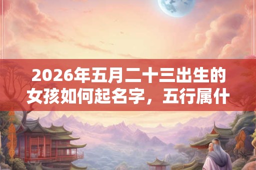 2026年五月二十三出生的女孩如何起名字，五行属什么
