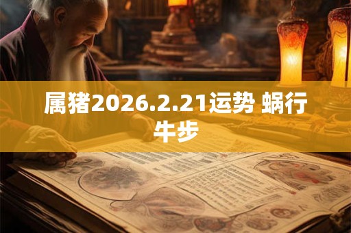 属猪2026.2.21运势 蜗行牛步