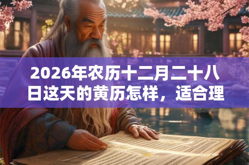 2026年农历十二月二十八日这天的黄历怎样，适合理发吗？
