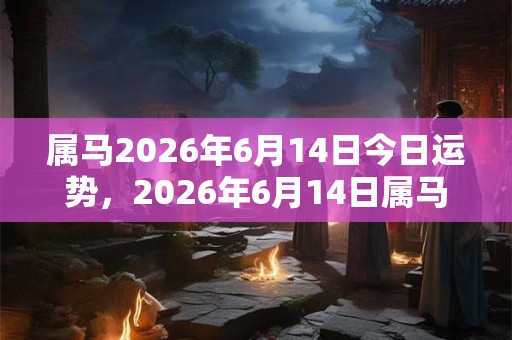 属马2026年6月14日今日运势，2026年6月14日属马人运势好吗？