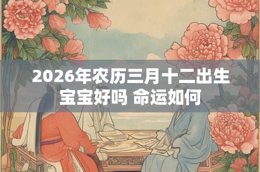 2026年农历三月十二出生宝宝好吗 命运如何