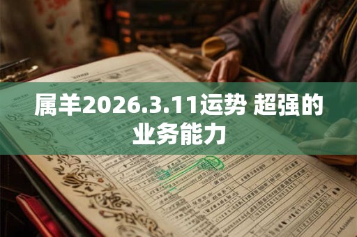 属羊2026.3.11运势 超强的业务能力