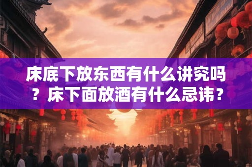 床底下放东西有什么讲究吗？床下面放酒有什么忌讳？