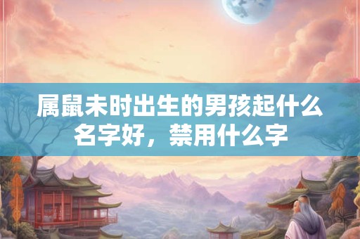 属鼠未时出生的男孩起什么名字好,禁用什么字 属鼠未时出生的男孩起什么名字好,禁用什么字