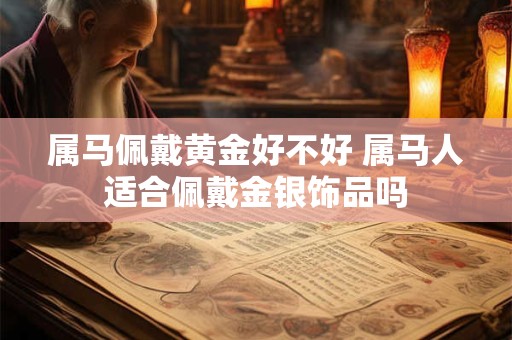 属马佩戴黄金好不好 属马人适合佩戴金银饰品吗