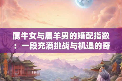 属牛女与属羊男的婚配指数:一段充满挑战与机遇的奇妙组合 属牛女与属羊男的婚配指数:一段充满挑战与机遇的奇妙组合