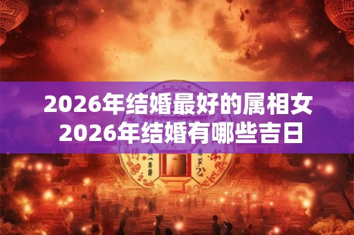 2026年结婚最好的属相女 2026年结婚有哪些吉日