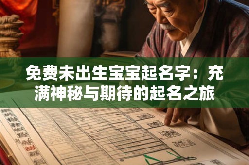 免费未出生宝宝起名字:充满神秘与期待的起名之旅 免费未出生宝宝起名字:充满神秘与期待的起名之旅
