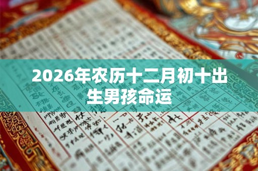 2026年农历十二月初十出生男孩命运 2026年农历十二月初十出生男孩命运