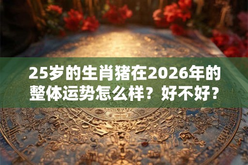 25岁的生肖猪在2026年的整体运势怎么样？好不好？