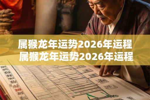 属猴龙年运势2026年运程 属猴龙年运势2026年运程如何