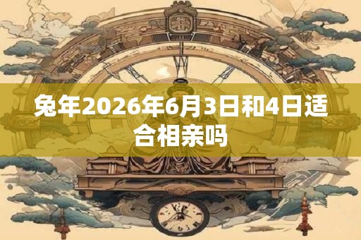 兔年2026年6月3日和4日适合相亲吗