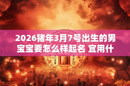 2026猪年3月7号出生的男宝宝要怎么样起名 宜用什么字