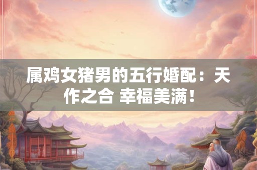 属鸡女猪男的五行婚配:天作之合 幸福美满! 属鸡女猪男的五行婚配:天作之合 幸福美满!