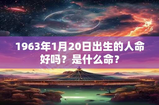 1963年1月20日出生的人命好吗？是什么命？