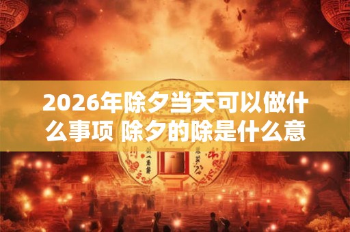 2026年除夕当天可以做什么事项 除夕的除是什么意思
