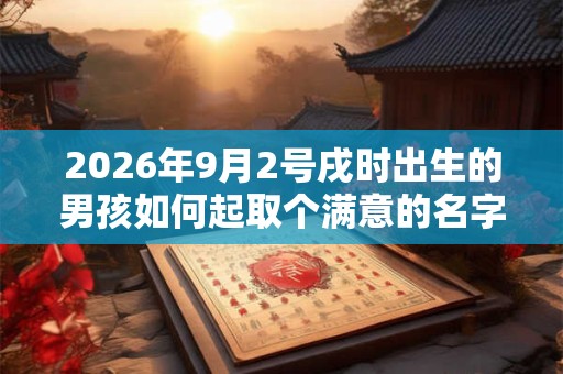 2026年9月2号戌时出生的男孩如何起取个满意的名字和五行属性