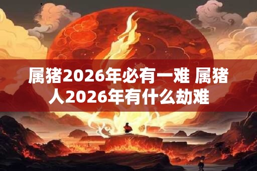 属猪2026年必有一难 属猪人2026年有什么劫难