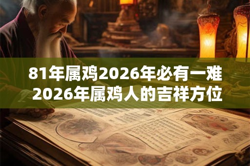 81年属鸡2026年必有一难 2026年属鸡人的吉祥方位！