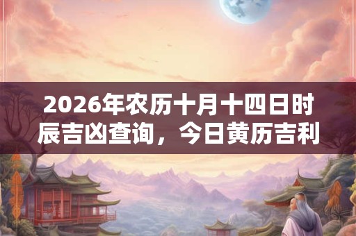 2026年农历十月十四日时辰吉凶查询，今日黄历吉利吗