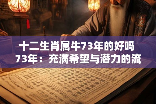 十二生肖属牛73年的好吗 73年：充满希望与潜力的流年