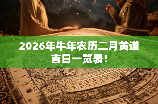 2026年牛年农历二月黄道吉日一览表！