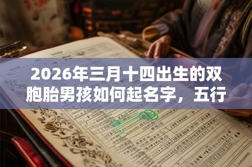 2026年三月十四出生的双胞胎男孩如何起名字，五行属什么