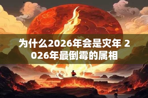 为什么2026年会是灾年 2026年最倒霉的属相