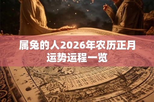 属兔的人2026年农历正月运势运程一览