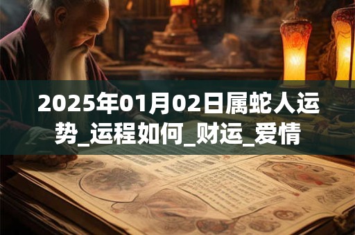 2025年01月02日属蛇人运势_运程如何_财运_爱情