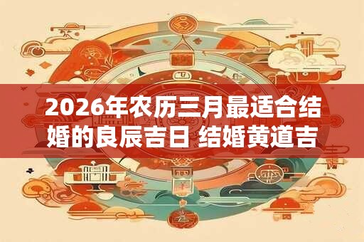 2026年农历三月最适合结婚的良辰吉日 结婚黄道吉日查询
