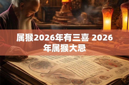 属猴2026年有三喜 2026年属猴大忌