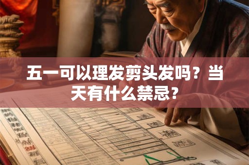 五一可以理发剪头发吗？当天有什么禁忌？