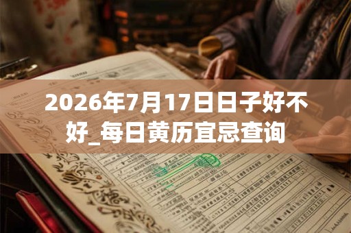 2026年7月17日日子好不好_每日黄历宜忌查询