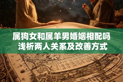 属狗女和属羊男婚姻相配吗 浅析两人关系及改善方式