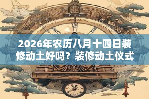 2026年农历八月十四日装修动土好吗？装修动土仪式要准备什么？