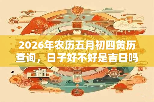 2026年农历五月初四黄历查询，日子好不好是吉日吗？