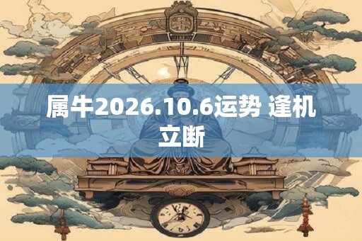 属牛2026.10.6运势 逢机立断