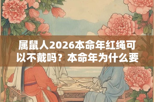属鼠人2026本命年红绳可以不戴吗?本命年为什么要戴红绳? 属鼠人2026本命年红绳可以不戴吗?本命年为什么要戴红绳?