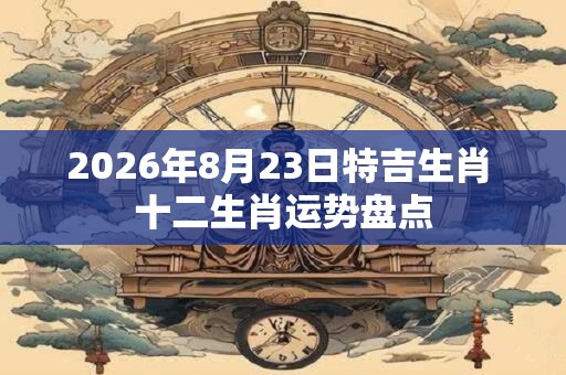 2026年8月23日特吉生肖 十二生肖运势盘点 2026年8月23日特吉生肖 十二生肖运势盘点