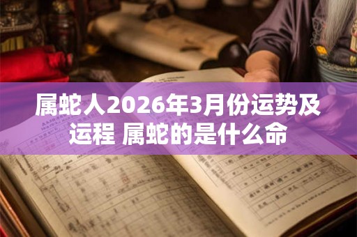 属蛇人2026年3月份运势及运程 属蛇的是什么命