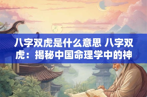 八字双虎是什么意思 八字双虎：揭秘中国命理学中的神秘现象