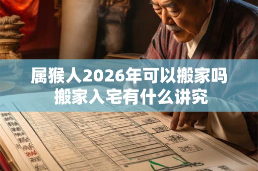 属猴人2026年可以搬家吗 搬家入宅有什么讲究