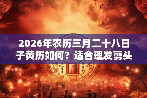 2026年农历三月二十八日子黄历如何？适合理发剪头发吗？