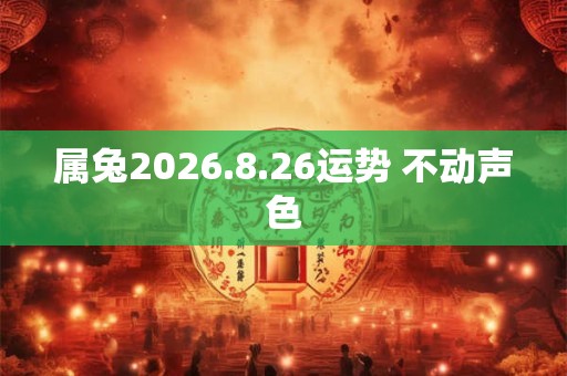 属兔2026.8.26运势 不动声色