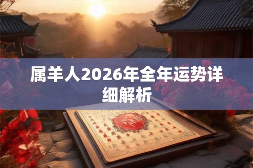 属羊人2026年全年运势详细解析