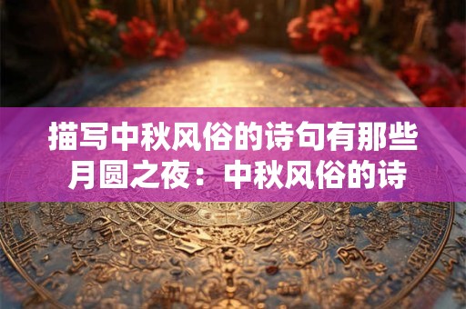 描写中秋风俗的诗句有那些 月圆之夜：中秋风俗的诗意画卷