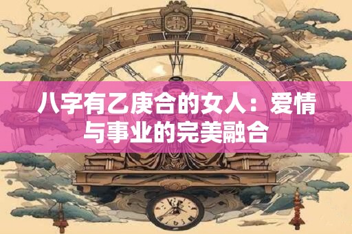 八字有乙庚合的女人：爱情与事业的完美融合